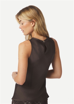 Celina heavy sateen top Dark Brown Neo Noir 